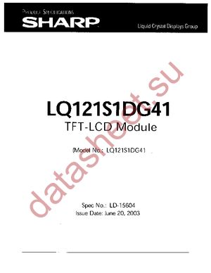 LQ121S1DG41 datasheet  